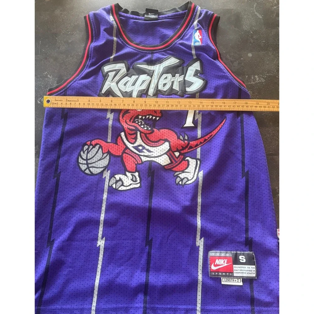 Nike Toronto Raptors Tracy McGrady 1 Jersey Purple Vintage Pinstripe Mens Small